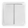 Импорт из сайта,Выключатель 2 кл, о/у, б/п, белый PR-32112-W